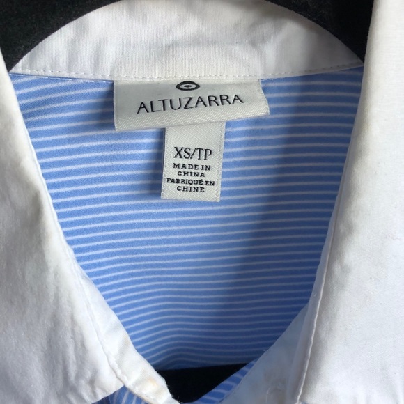 Altuzarra Blue and White Striped Blouse - Picture 9 of 10